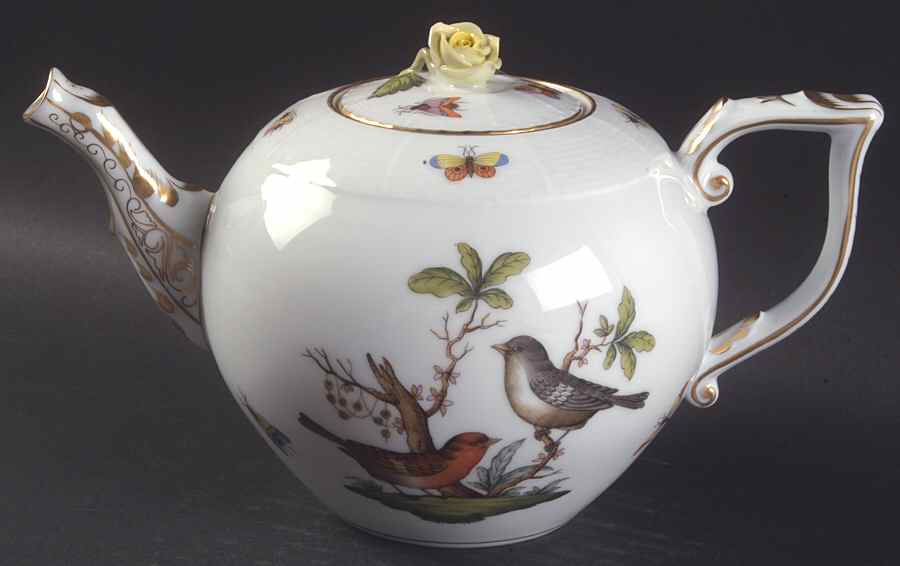 Rothschild Bird (RO) Teapot & Lid by Herend-1