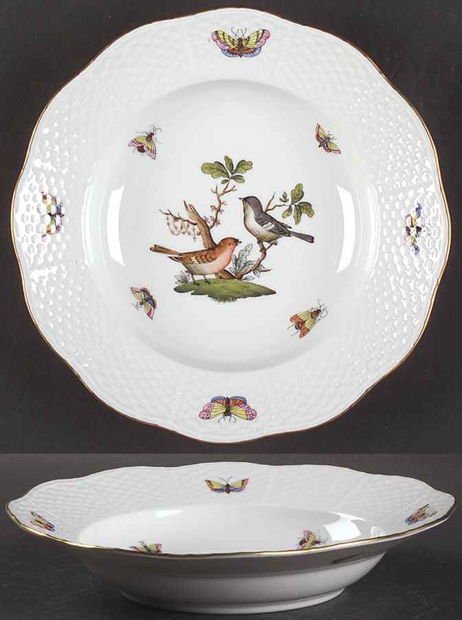 Rothschild Bird (RO) Rim Soup Bowl by Herend-1