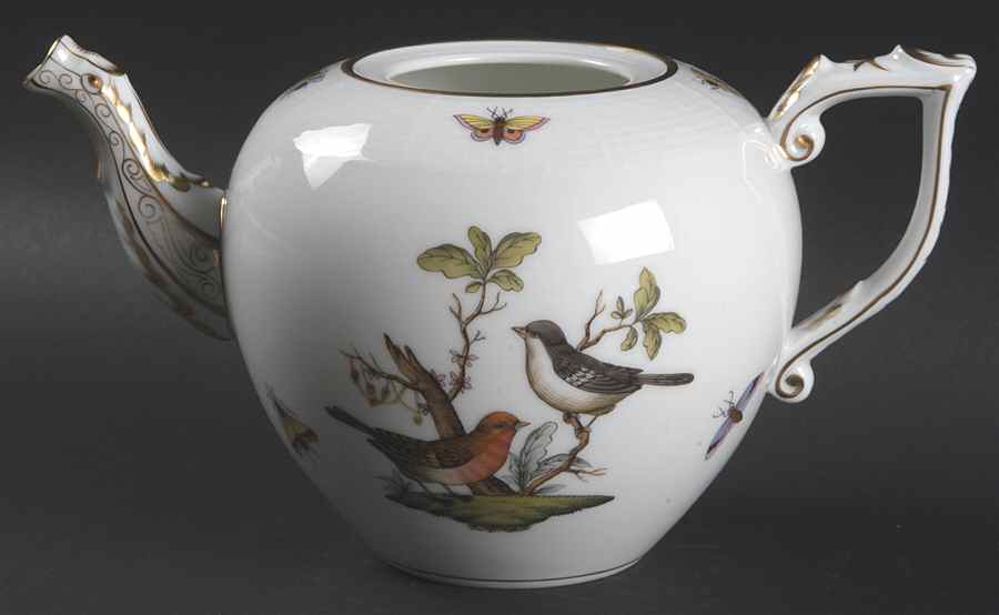 Rothschild Bird (RO) Small Teapot No Lid by Herend-1