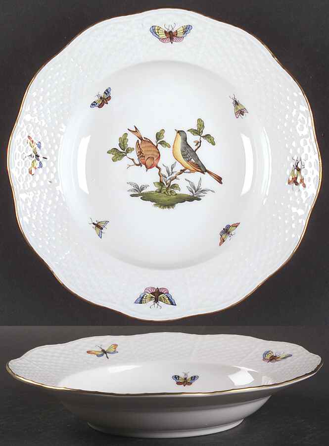 Rothschild Bird (RO) Rim Soup Bowl by Herend-1