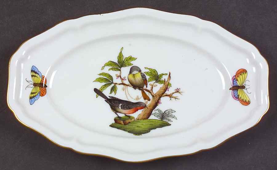 Rothschild Bird (RO) Tray for Mini Tureen by Herend-1