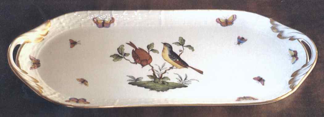 Rothschild Bird (RO) 19" Oblong Tray by Herend-1
