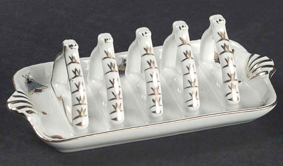 Rothschild Bird (RO) 4 Slice Toast Server by Herend-1