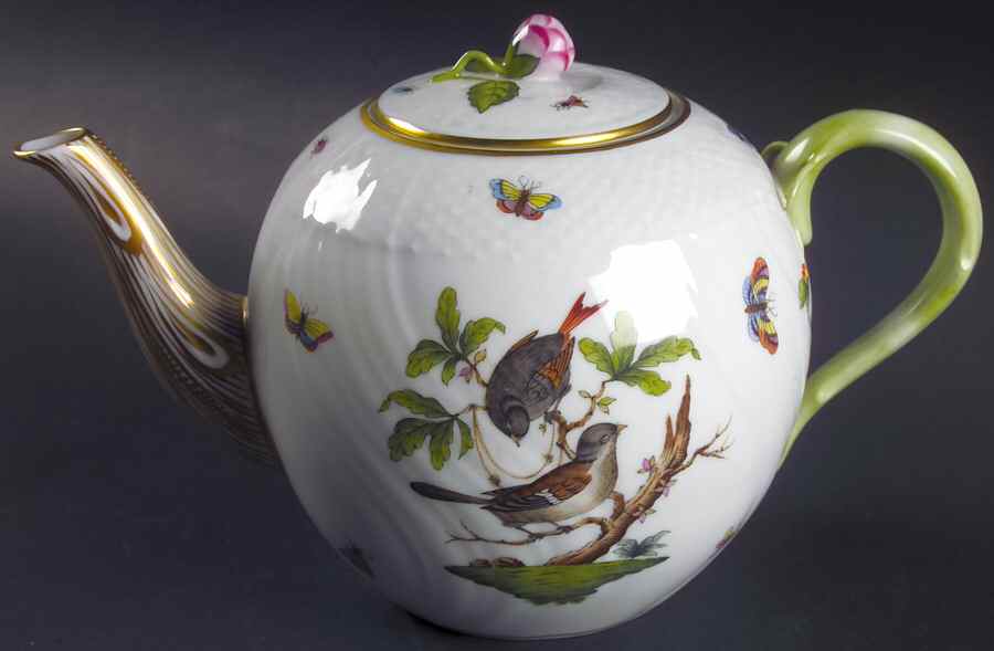 Rothschild Bird (RO) Teapot & Lid by Herend-1