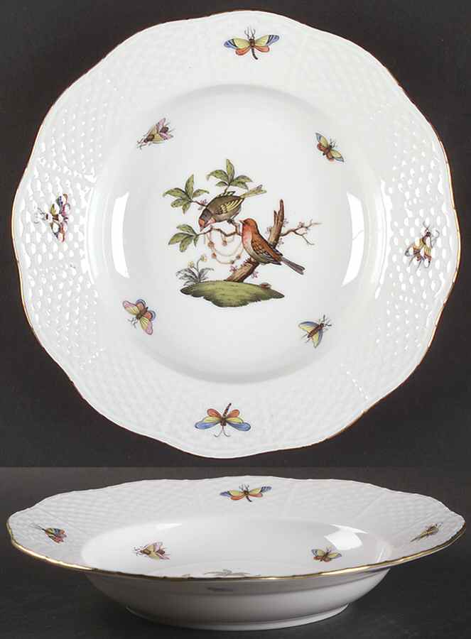 Rothschild Bird (RO) Rim Soup Bowl by Herend-1