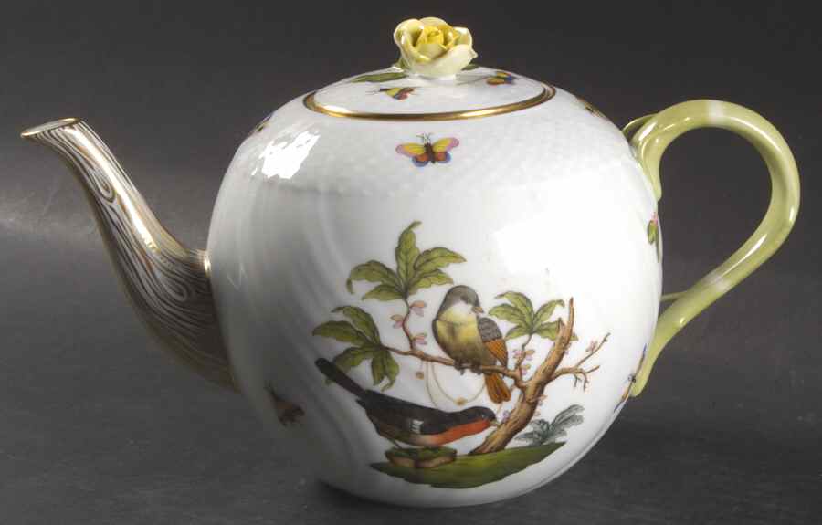 Rothschild Bird (RO) Teapot & Lid by Herend-1