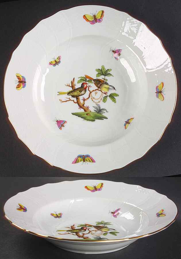 Rothschild Bird (RO) Rim Soup Bowl by Herend-1