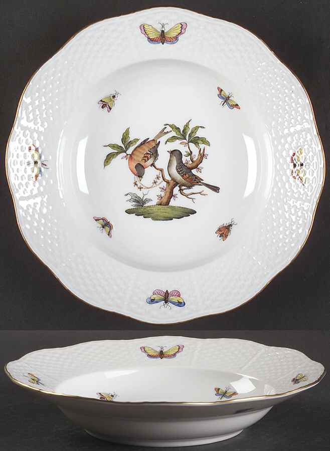 Rothschild Bird (RO) Rim Soup Bowl by Herend-1