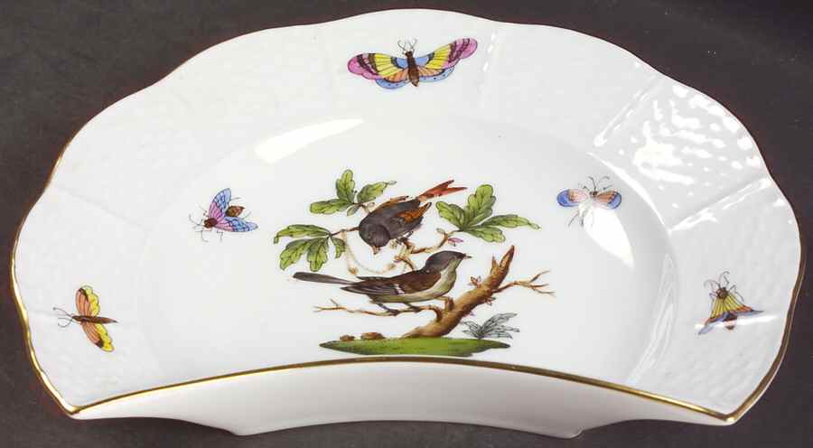 Rothschild Bird (RO) Crescent Salad Plate by Herend-1