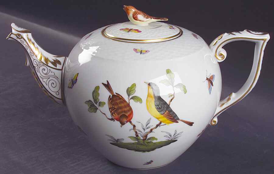 Rothschild Bird (RO) Teapot & Lid by Herend-1