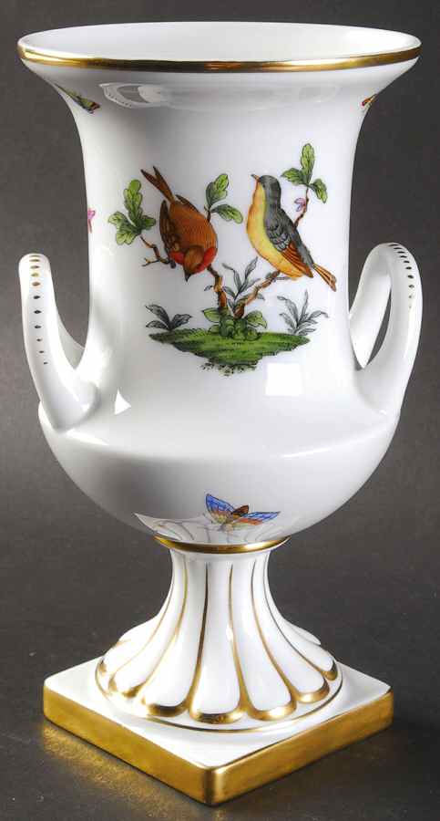 Rothschild Bird (RO) 8" Footed Urn by Herend-1