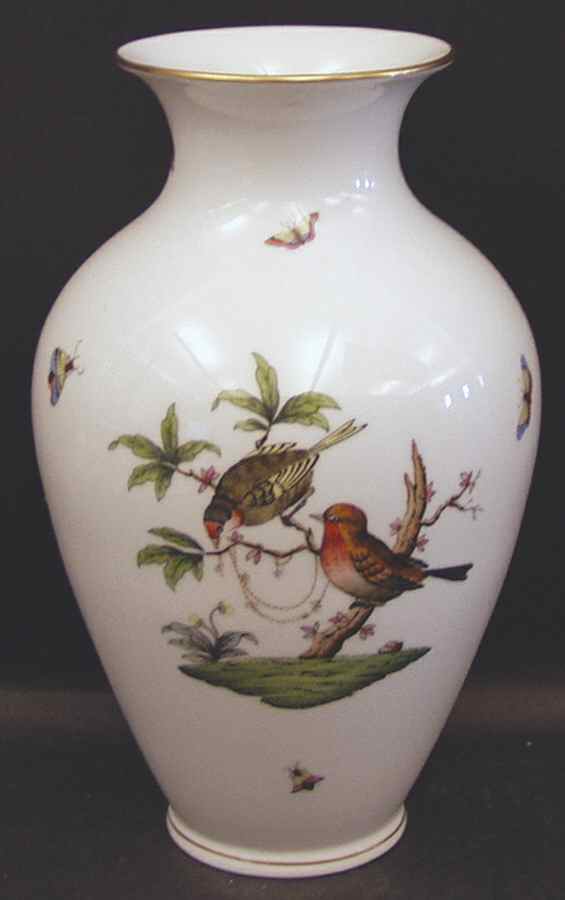 Rothschild Bird (RO) 9" Vase by Herend-1