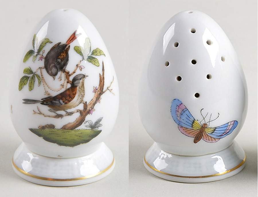 Rothschild Bird (RO) Salt Shaker & Ceramic Stopper by Herend-1