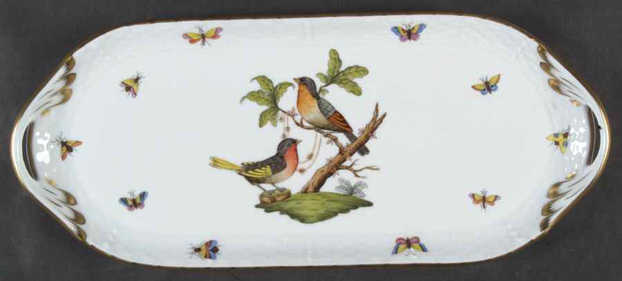 Rothschild Bird (RO) 14" Sandwich Tray by Herend-1