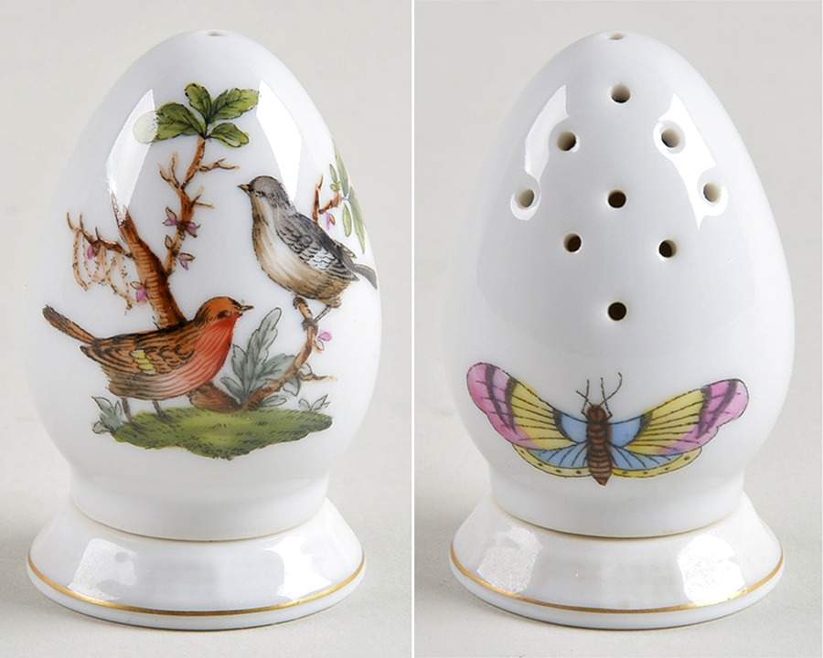 Rothschild Bird (RO) Pepper Shaker & Ceramic Stopper by Herend-1
