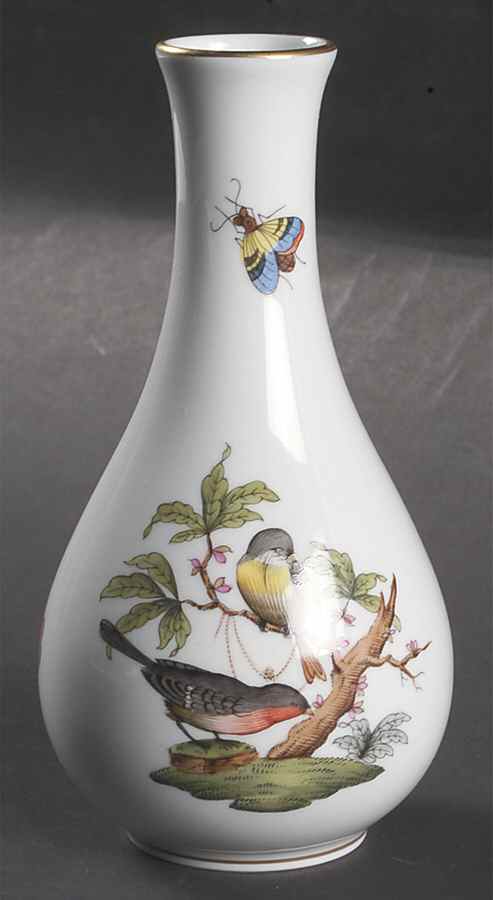 Rothschild Bird (RO) 6" Bud Vase by Herend-1
