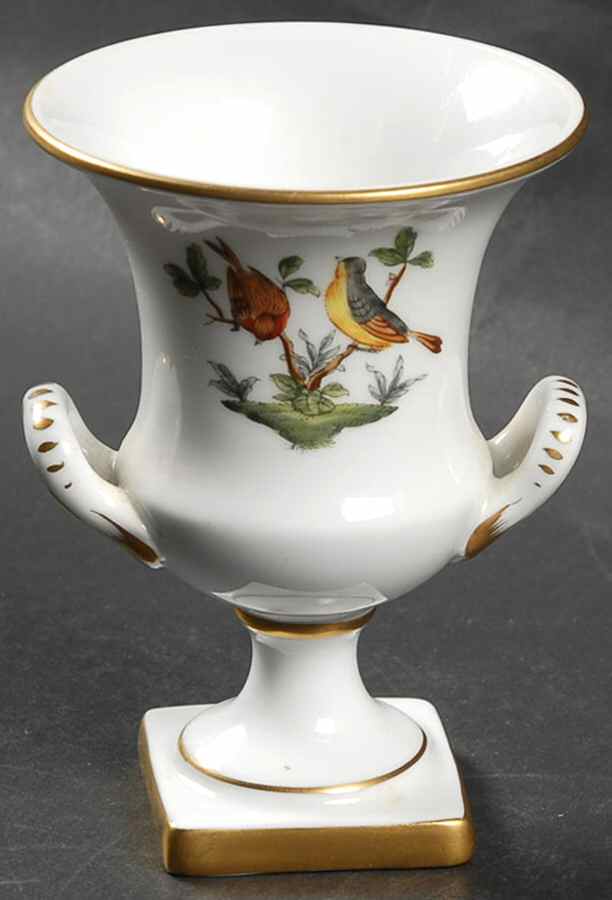Rothschild Bird (RO) Urn Bud Vase by Herend-1