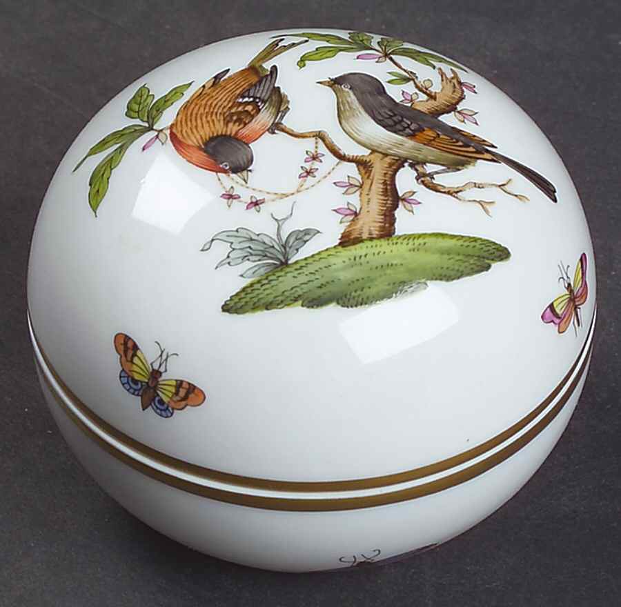 Rothschild Bird (RO) 3" Round Box & Lid by Herend-1