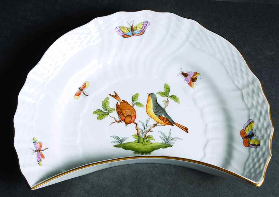 Rothschild Bird (RO) Crescent Salad Plate by Herend-1