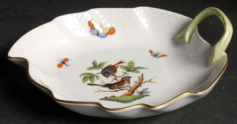 Rothschild Bird (RO) 7" Leaf Dish by Herend-1