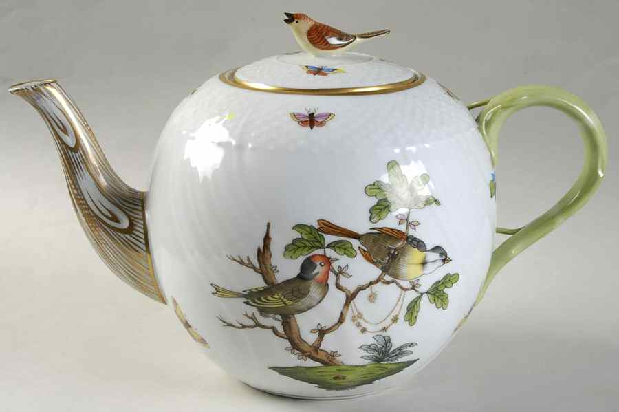 Rothschild Bird (RO) Teapot & Lid by Herend-1