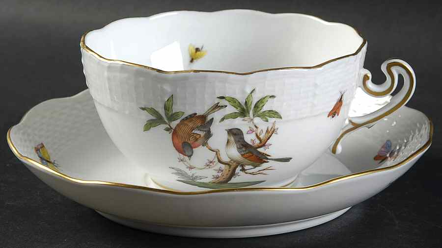 Rothschild Bird (RO) Breakfast Cup & Saucer Set by Herend-1