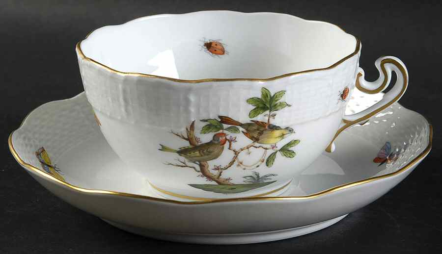 Rothschild Bird (RO) Breakfast Cup & Saucer Set by Herend-1