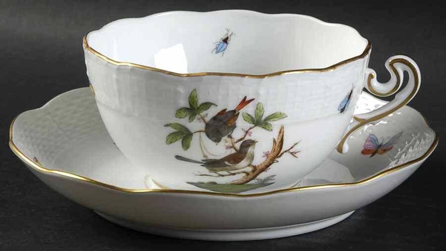 Rothschild Bird (RO) Breakfast Cup & Saucer Set by Herend-1