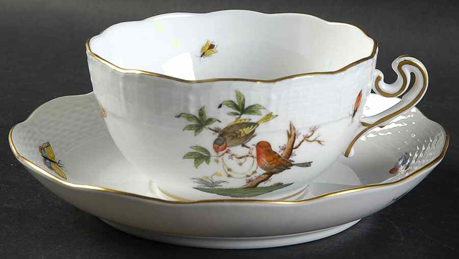 Rothschild Bird (RO) Breakfast Cup & Saucer Set by Herend-1