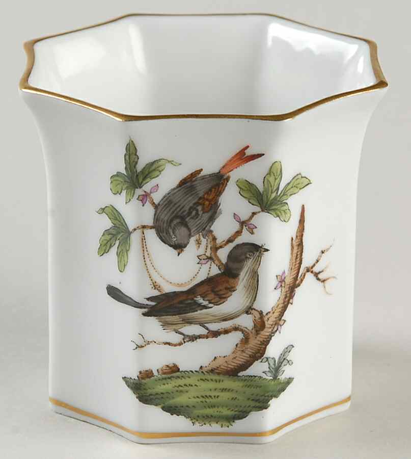 Rothschild Bird (RO) Octagonal Cigarette Holder by Herend-1