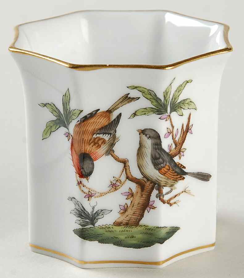 Rothschild Bird (RO) Octagonal Cigarette Holder by Herend-1