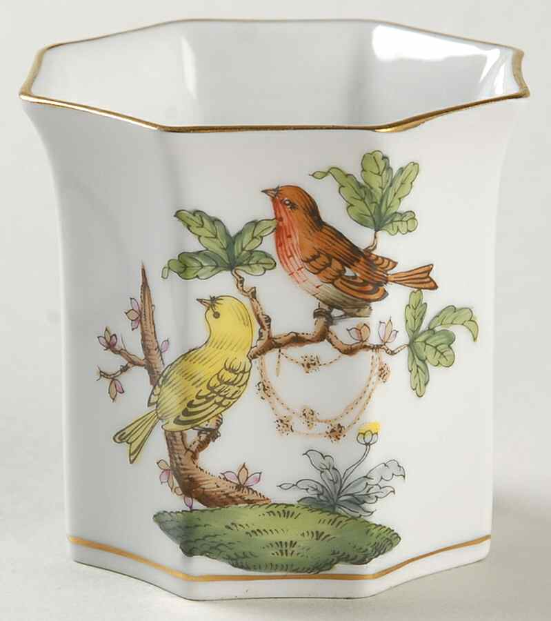 Rothschild Bird (RO) Octagonal Cigarette Holder by Herend-1