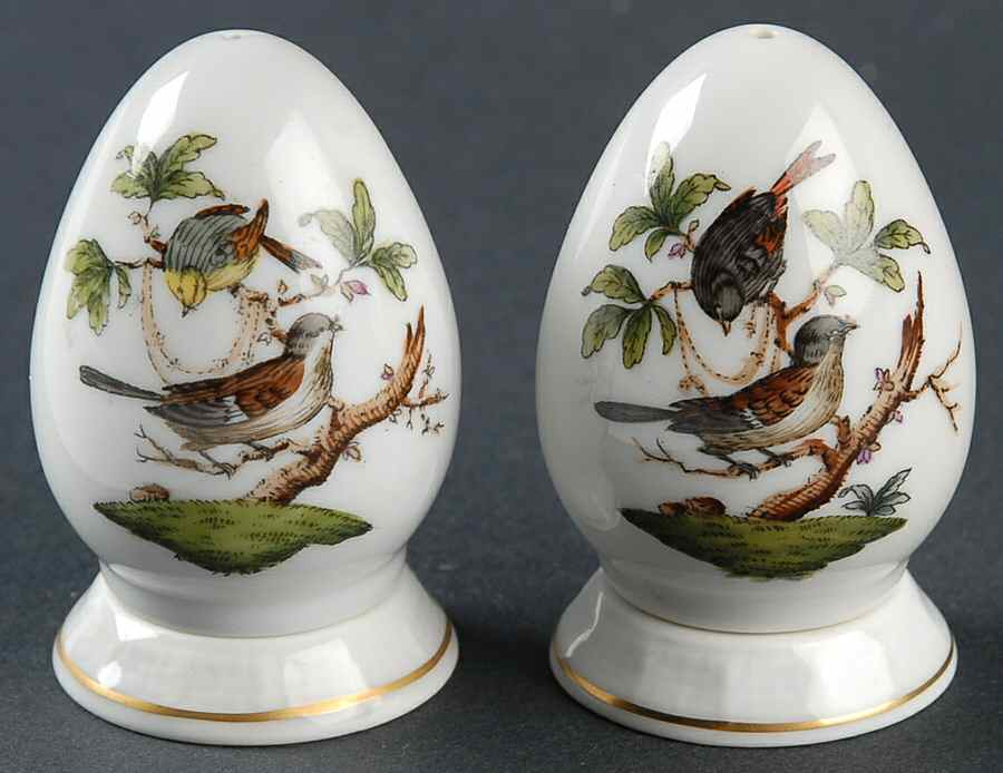 Rothschild Bird (RO) Salt & Pepper Set with Ceramic Stoppers by Herend-1