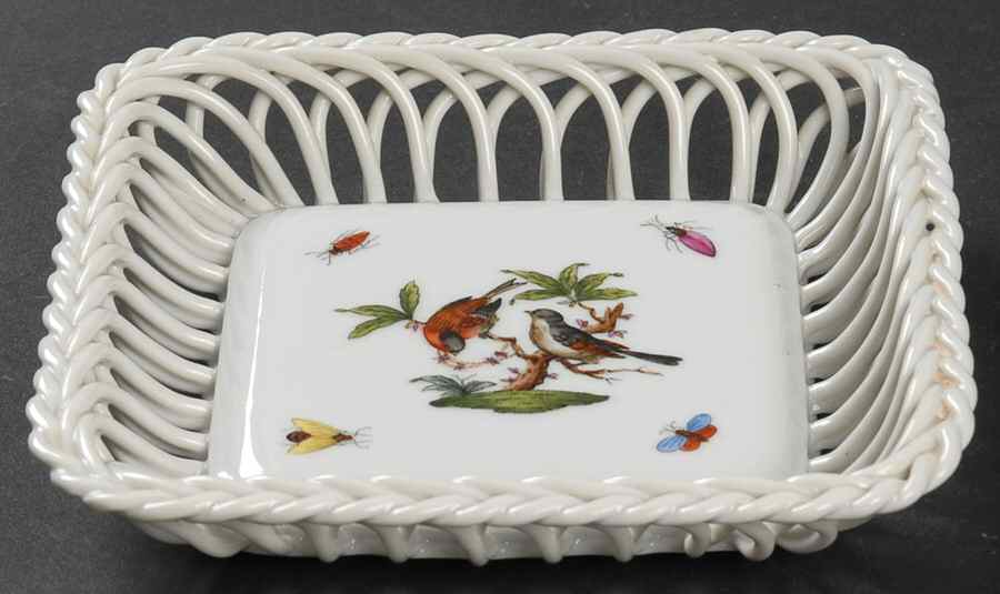Rothschild Bird (RO) 5" Square Tray by Herend-1