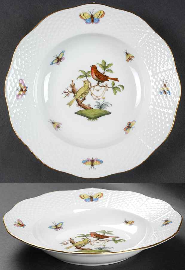 Rothschild Bird (RO) Rim Soup Bowl by Herend-1
