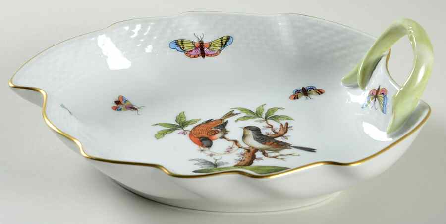 Rothschild Bird (RO) 7" Leaf Dish by Herend-1
