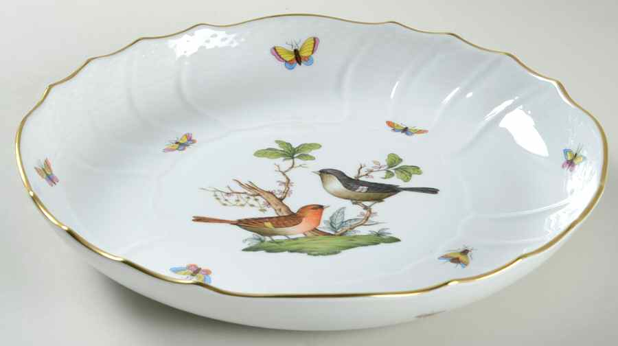Rothschild Bird (RO) 10" Round Vegetable Bowl by Herend-1
