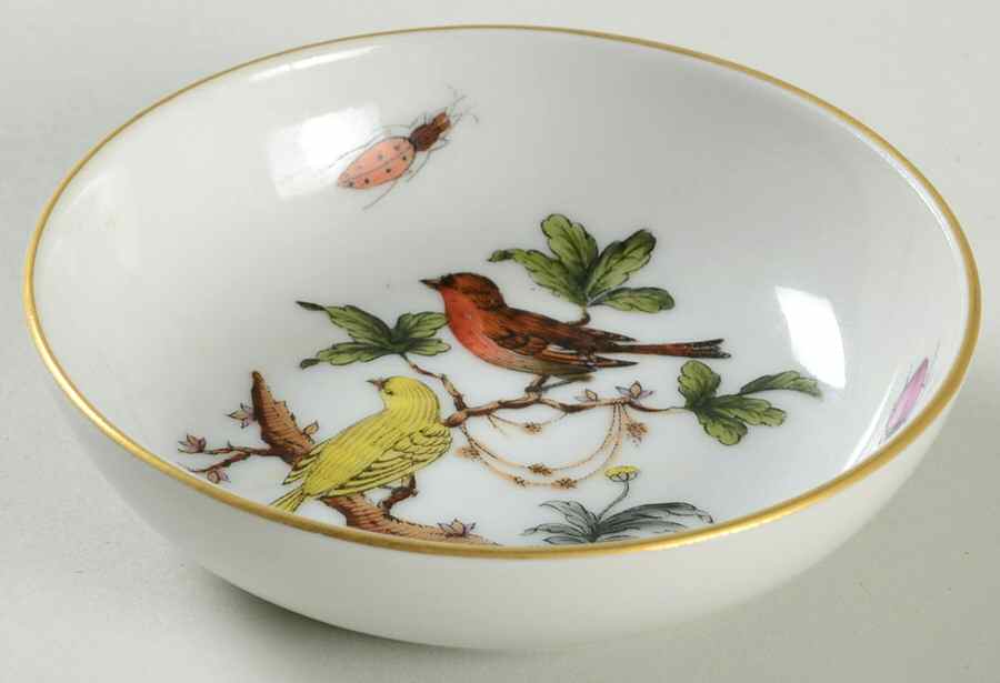 Rothschild Bird (RO) 3" Small Round Dish by Herend-1
