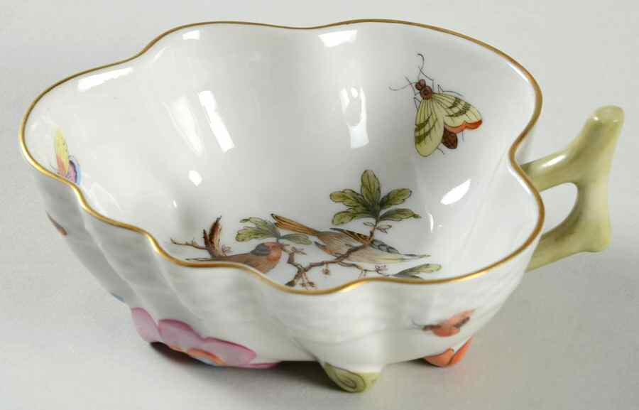 Rothschild Bird (RO) 4" Leaf Dish by Herend-1