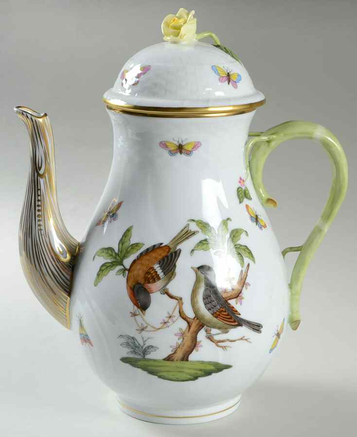 Rothschild Bird (RO) Coffee Pot & Lid by Herend-1