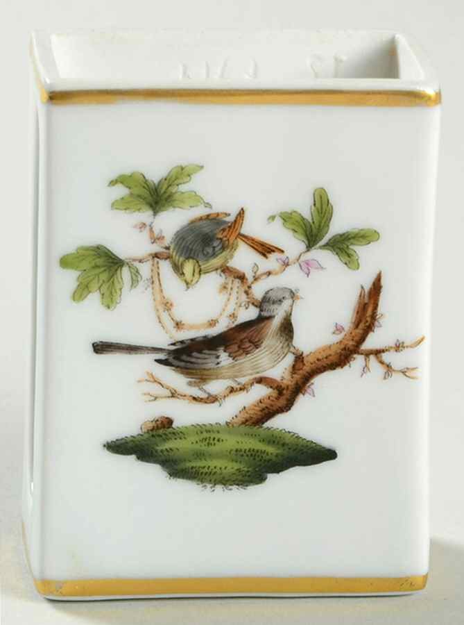 Rothschild Bird (RO) Match Box Holder by Herend-1