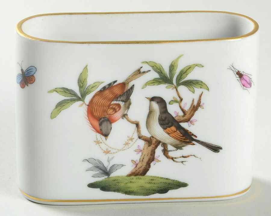 Rothschild Bird (RO) Oval Cigarette Holder by Herend-1