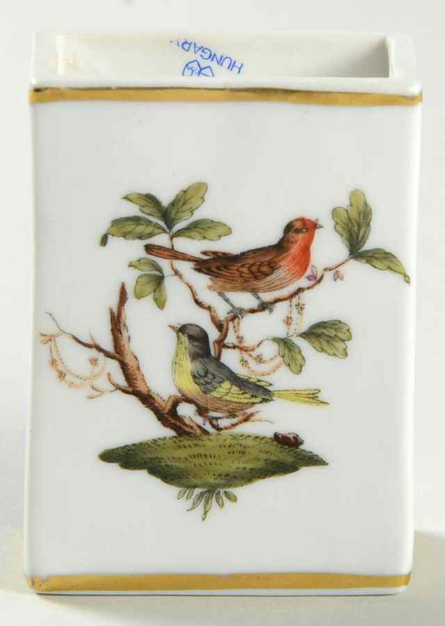 Rothschild Bird (RO) Match Box Holder by Herend-1