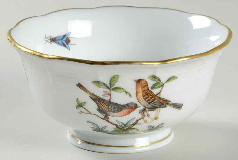 Rothschild Bird (RO) Mini Open Sugar Bowl by Herend-1