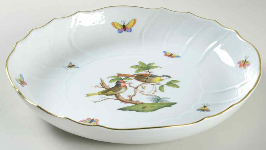 Rothschild Bird (RO) 10" Round Vegetable Bowl by Herend-1
