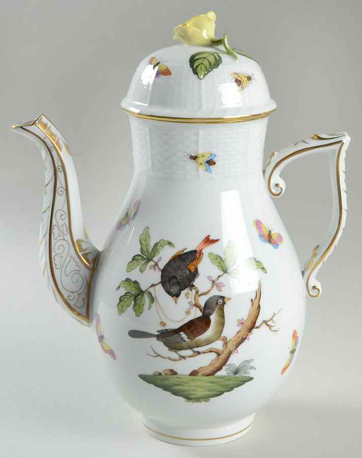 Rothschild Bird (RO) Coffee Pot & Lid by Herend-1