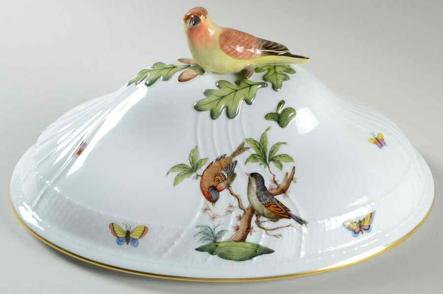 Rothschild Bird (RO) Lid for Oval Tureen by Herend-1