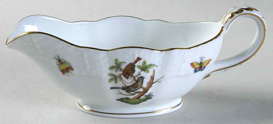 Rothschild Bird (RO) Open Sauce Boat by Herend-1