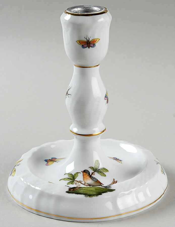 Rothschild Bird (RO) 5" Candlestick Base (Use w/Either 2,3,or 4 Lt Arm) by Herend-1