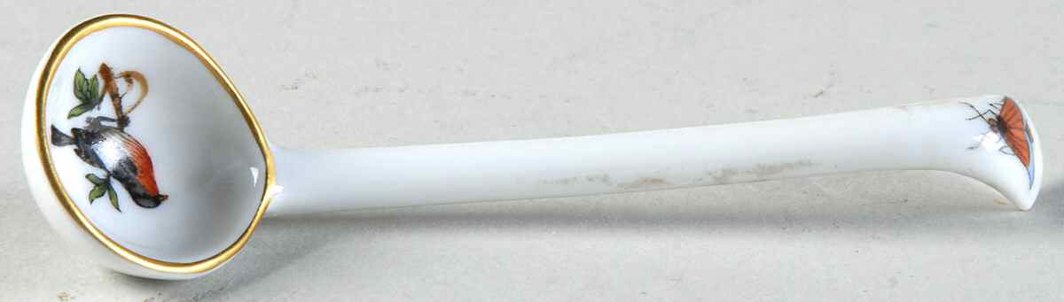 Rothschild Bird (RO) Cream/Mayonnaise Ladle Solid Piece by Herend-1